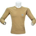 Wolftrap %100 Pamuk Bej Uzun Kollu Tişört