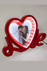 Led Işıklı Love Fotoğraflı Sihirli Ayna