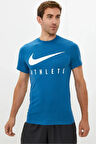 Dri-Fit Training Swoosh Standart Kesim Mavi Erkek Tişört