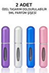 2 li Parfüm Şişesi Çanta Içi Mini Doldurulabilir Seyahat Cep Yedek Parfüm Şişesi 5 ml