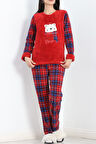 Polar Pijama Takımı Kırmızı1
