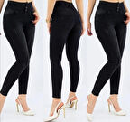 Yüksek Bel Likralı Jean Pantolon 90 Cm
