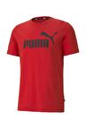 Puma Essentials Logo Erkek Kırmızı Tişört 586666 11