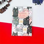 Be Free Kedi Tasarımlı Lastikli Defter