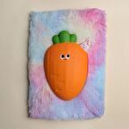Squishy Tasarımlı Peluş  Havuç  Çizgili Defter