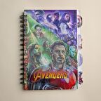 Avengers Karakterler 3 Boyutlu  Defter Ayraçlı 