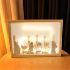 One Piece USBli Led Işık Boyama Dekoratif Ahşap Çerçeve