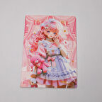 Anime  Kızlar  Çizgili Büyük Boy  Defter  36 Sayfa