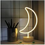 Ay Tasarımlı Neon Led Masa Ve Gece Lambası