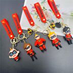 İnanılmaz Aile Silikon Anahatarlık Çanta Süsü