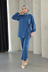 Bağlama Detaylı Takım İndigo