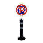 Park Yapılmaz Uyarı Levhalı Delinatör Seti Siyah