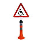 Engelli Park Yeri Üçgen Uyarı Levhalı Delinatör Seti Turuncu