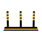 Siyah Tabanlı 3 Delinatörlü Şerit Düzenleme 134x24x10 cm