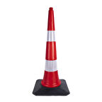 Trafik ve Reklam Konisi 90 cm, Kauçuk Tabanlı (HDPE) Trafik Dubası