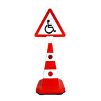 Üçgen Engelli Park Yeri Ultra Kedi Gözlü Trafik Koni Seti Trafik Dubası