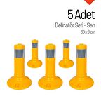 Delinatör 30 x 8 cm Sarı 5 Adet, Esnek Duba