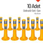 Delinatör 45 x 8 cm Sarı 10 Adet, Esnek Duba