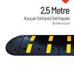 Kauçuk Hız Kesici Set Kapaklı, Yol Kasisi 2,5 metre