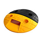 Cam Kedi Gözlü Mercekli Yol Butonu Siyah-Sarı