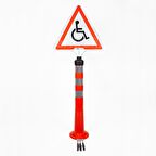 Engelli Park Yeri Üçgen Uyarı Levhalı Delinatör Seti