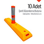 10'lu Delinatörlü Şerit Düzenleme Butonu Seti 100x20x45,5 cm