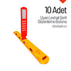 10'lu Uyarı Levhalı Şerit Düzenleme Butonu Seti 120x15x60 cm