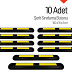 Şerit Sınırlama Butonu 100x15x6 cm Onlu Set