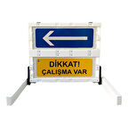 Katlanır Uyarı Levhalı Bariyer 100x91cm