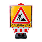 Katlanır Uyarı Levhalı Bariyer