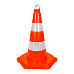 PVC Trafik Konisi 50 cm Reflektifli 6 Kenar Trafik Dubası