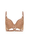 Karlotta Kahve Dantelli Push Up Sütyen