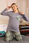 Akbeniz Kadın Uzun Kol Penye Pijama Takım 4199