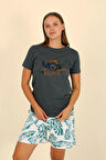 Akbeniz Kadın Şortlu Kısa Kol Penye Pijama Takımı Yeşil 3625