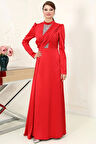 Zen Tesettür Abiye Kırmızı