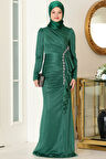 Zühre Tesettür Abiye Zümrüt