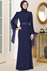 Firuze Tesettür Abiye Lacivert