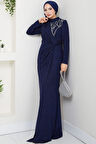Eylül Tesettür Abiye Lacivert
