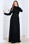 Lina Tesettür Abiye Elbise Siyah