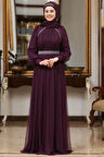 Efsane Tesettür Abiye Mor