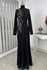 Bahar Tesettür Abiye Siyah