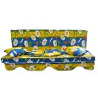 MİRZADE MEDİAN SALINCAK MİNDERİ PAMUK/POLYESTER KUMAŞ GRİ SÜNGER FERMUARLI 3 KİŞİLİK TAM SET KONFORLU ÜRÜN-222