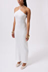 Çapraz Askılı Maxi Elbise