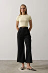 Kemer Pens Detaylı Pantolon - Siyah