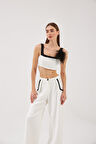 Lucky Palazzo Pantolon Beyaz