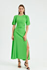 Nok Star Serisi Maxi Boy Elbise FISTIK YESİL