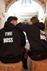 The Boss Sloganlı Couple Unisex Sweatshirt Siyah
