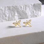 14 Ayar Taşlı Yusufçuk Altın Küpe 1,65 gr