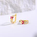 14 Ayar Altın Yusufçuk Halka Çocuk Küpe 1,55 gr