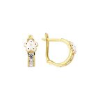 14 Ayar Altın Çiçek Halka Çocuk Küpe 1,60 gr